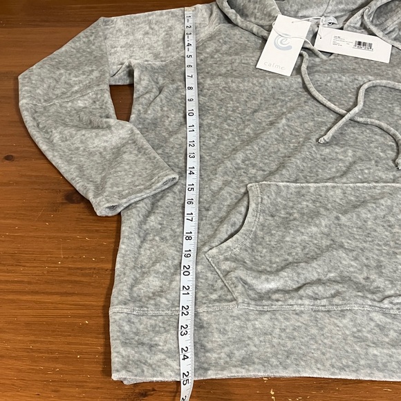 Johnny Was Calme Gray Hooded Hoodie Pullover - Picture 7 of 9